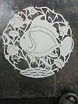 Sea Life Metal Wall Hanging, Fair Trade Recycled 23"