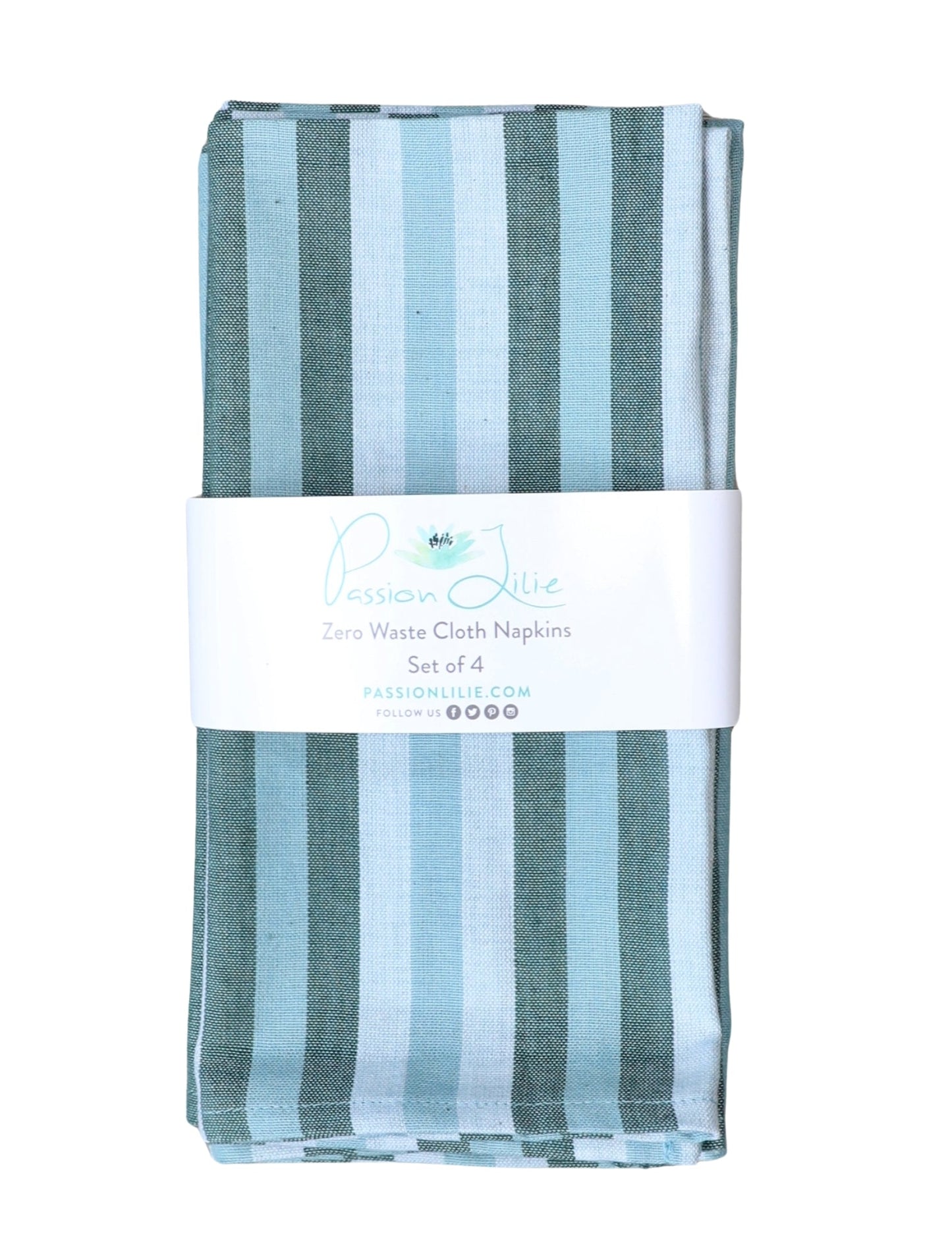 S/4 Cloth Napkins - Ocean Stripes