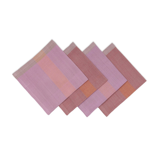 Handwoven Cotton Napkins, Set of 4 | 16" × 16" | Fair Trade | Harmonic