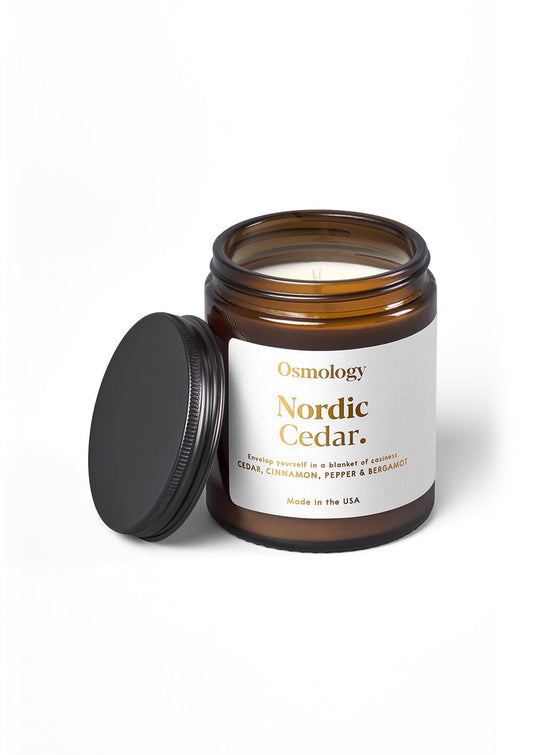 Nordic Cedar Scented Jar Candle - Cedar Cinnamon and Bergamot