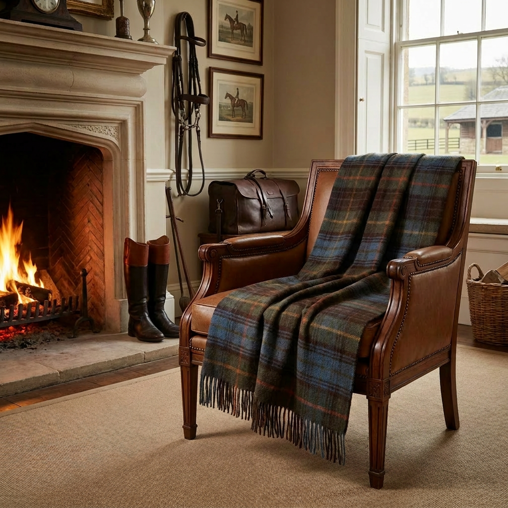 Prince of Scots Merino Wool Throw - Antique Hunting Stewart