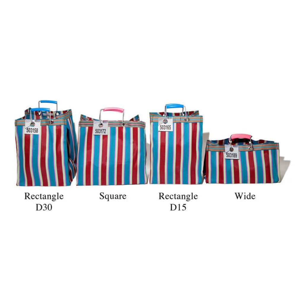 Recycled Plastic Stripe Bag - Wide