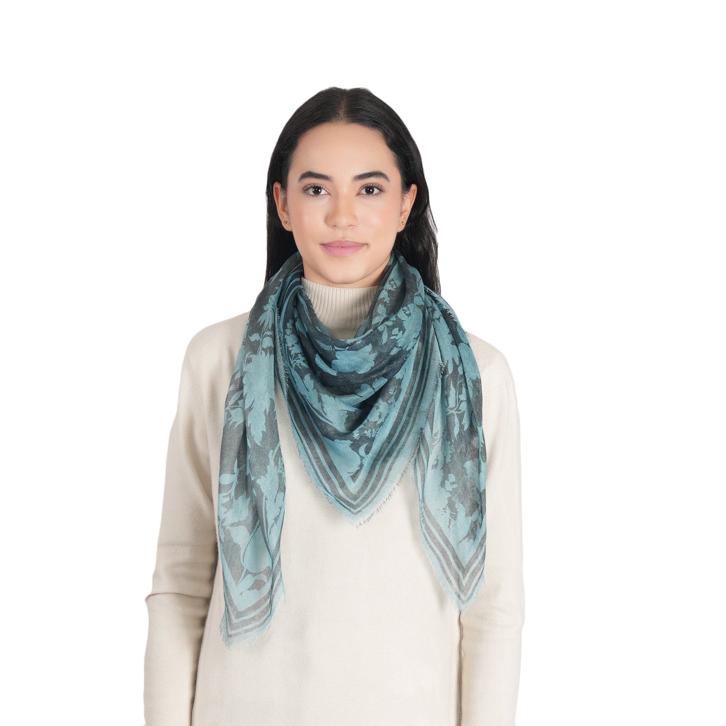 Garden Whisper Lightweight Scarf - Grey Mist