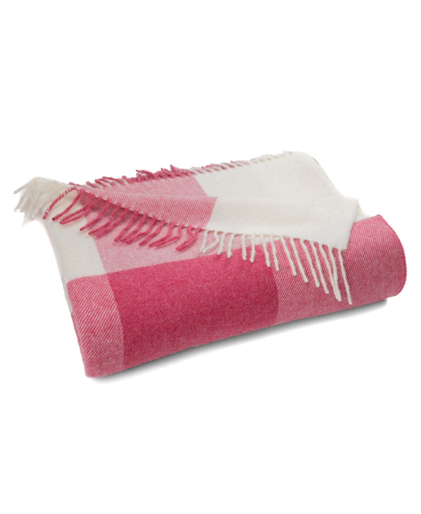Southampton Home Merino Wool Throw – Block Pink