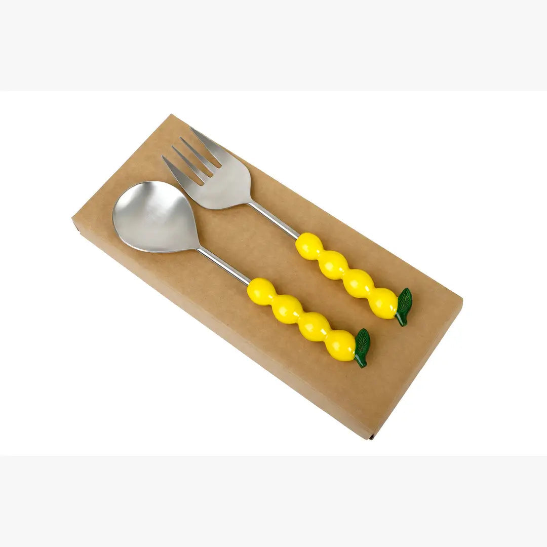 S/2 Salad Server with Lemon Handle