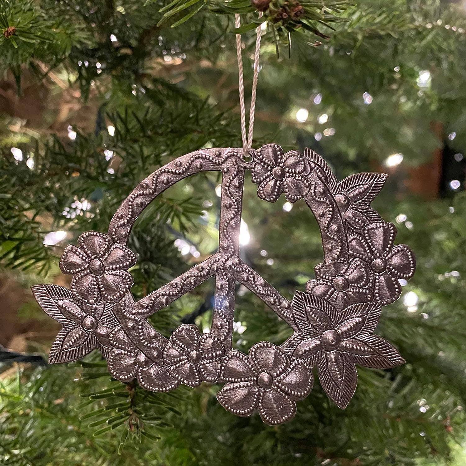 Mini Peace Ornament, 4" x 3"