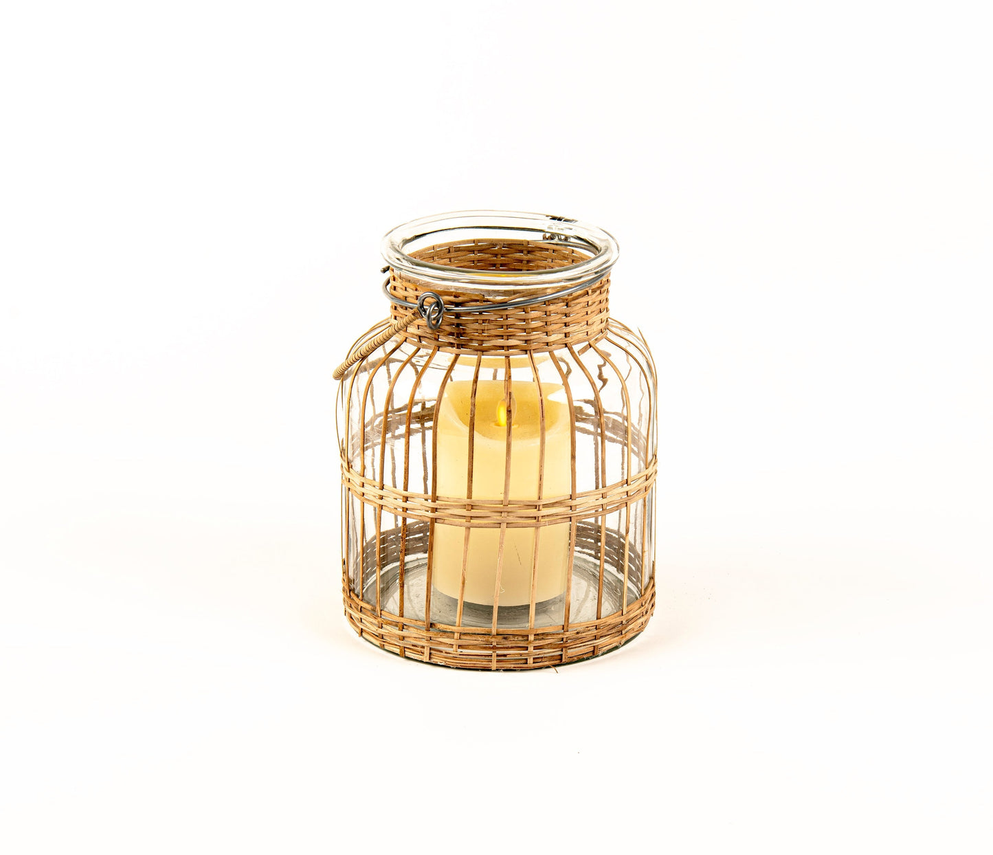 Glass with Cane Weaved Votive