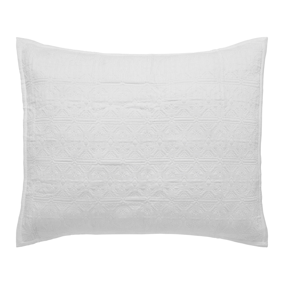 Duke Geometric Cotton Velvet Quilt Sham