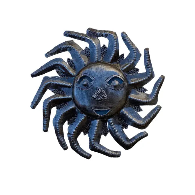 Decorative Ray of Sunshine, Mini Sunface, Metal Decor, 6