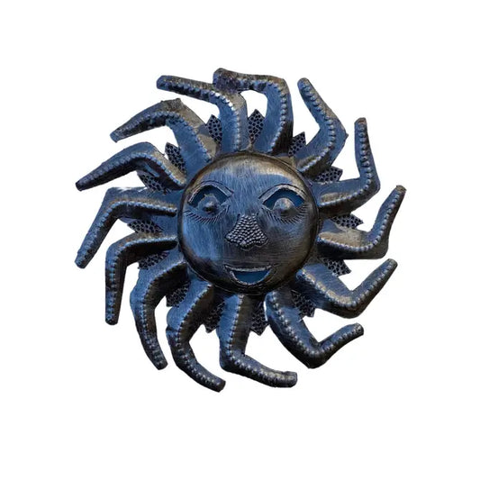Decorative Ray of Sunshine, Mini Sunface, Metal Decor, 6
