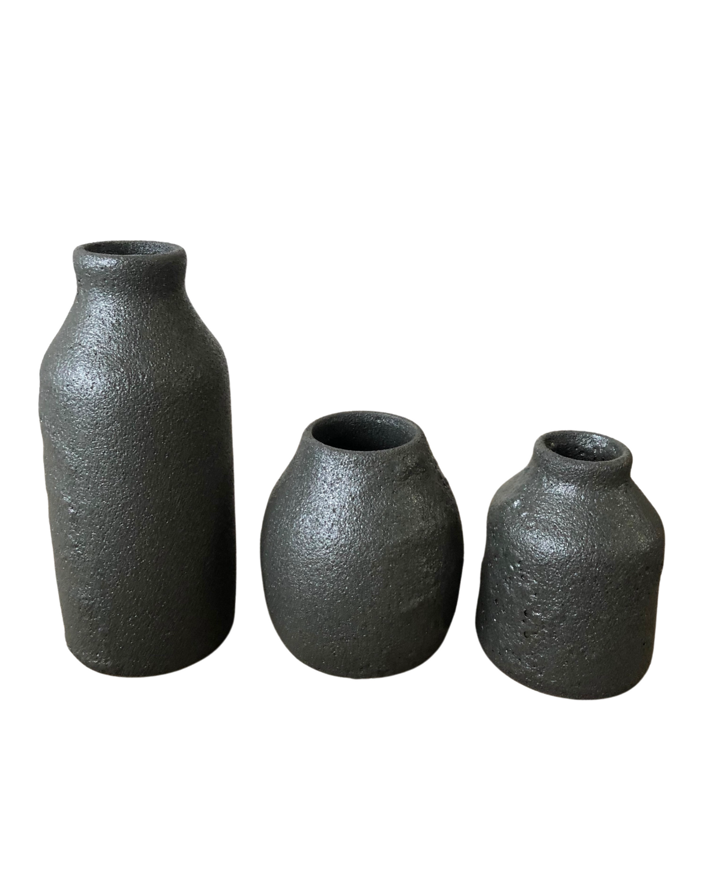 Black Crater Vases