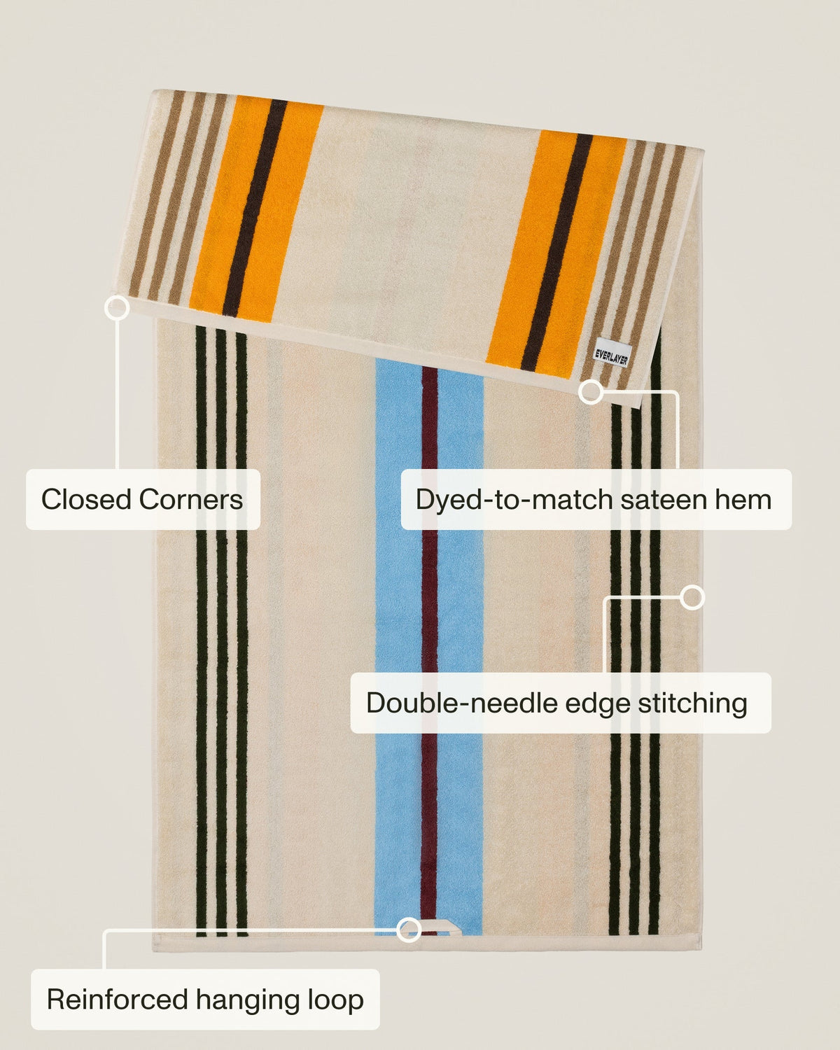 Plush  Cotton Reversible Towel - Janus Composition
