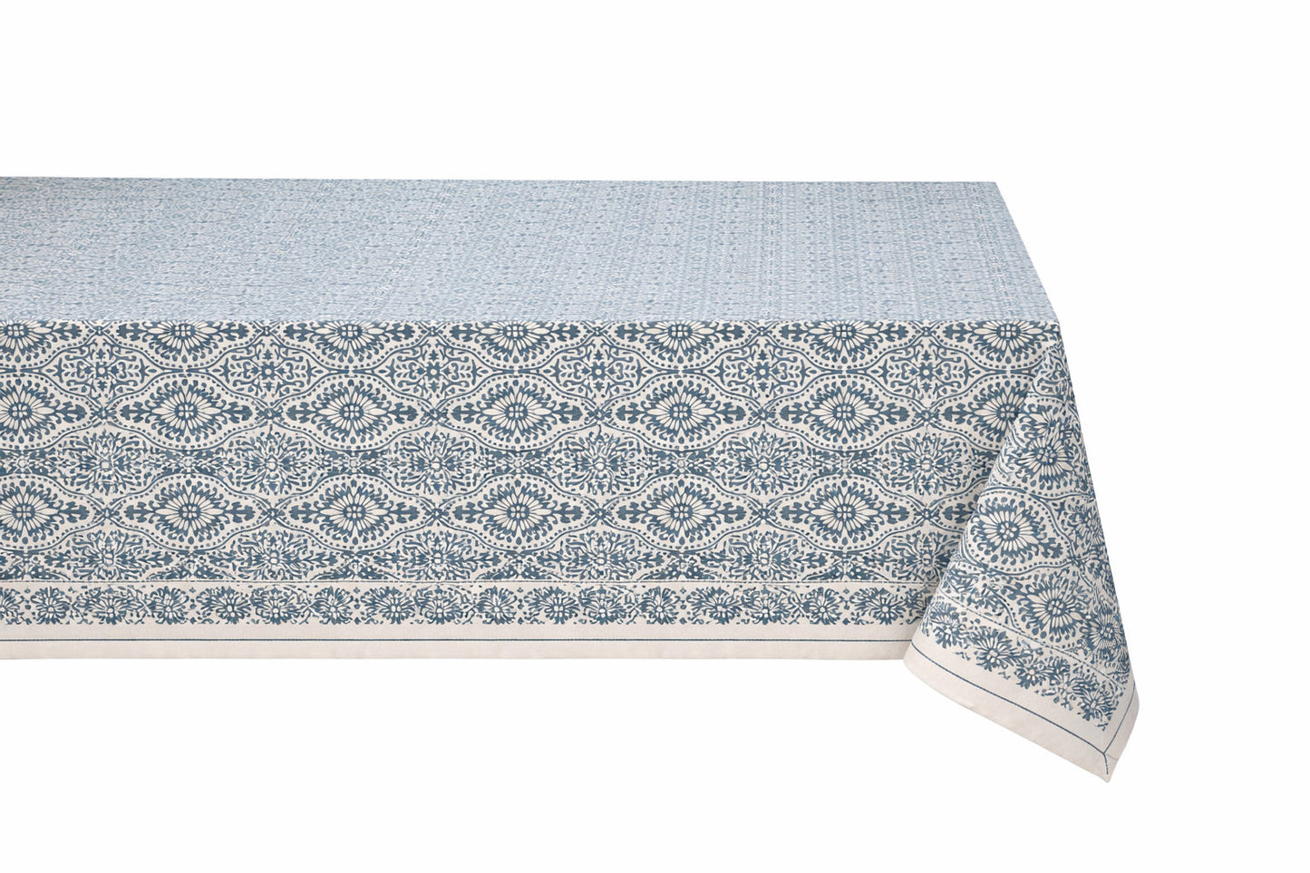 Hand Block Printed Cotton Tablecloth | Kora Cotton | Fair Trade | BREAZEALE