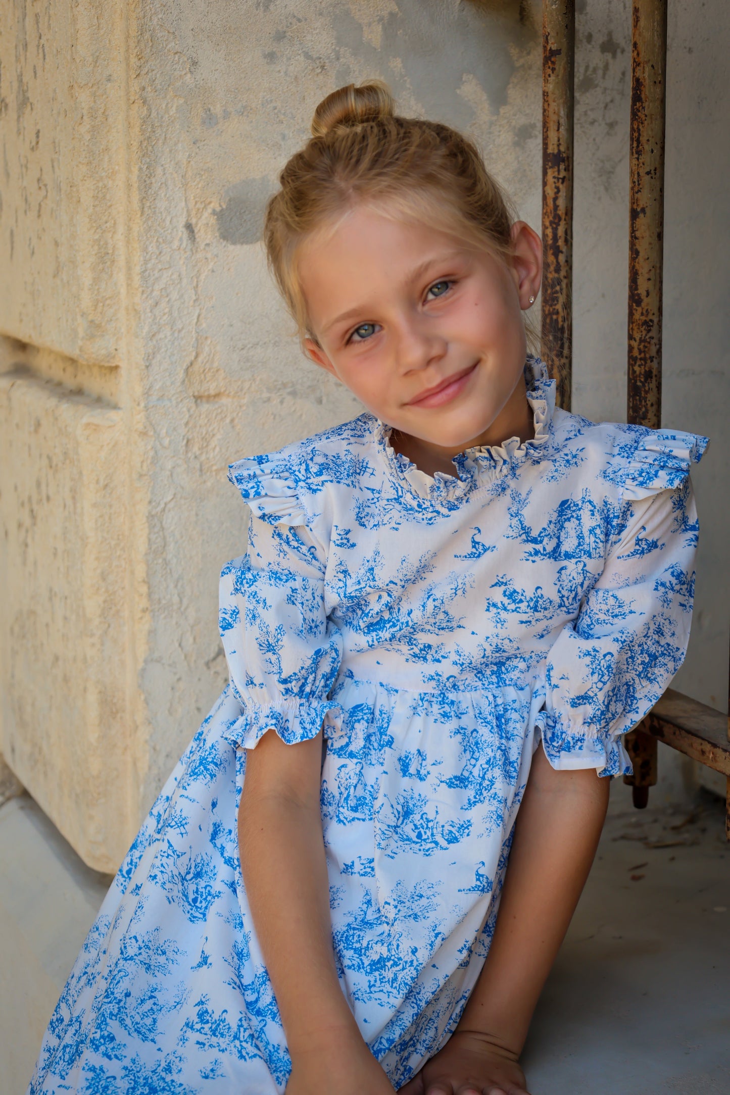 Aoki Dress-Blue Toile