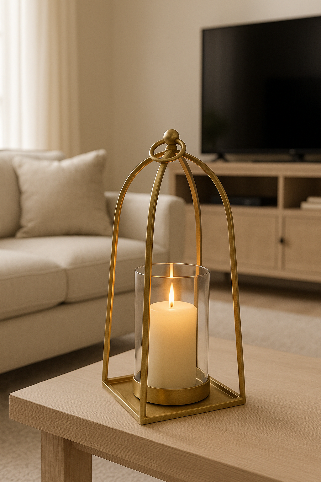 Raíz Studio Arc Brass Hurricane Holder