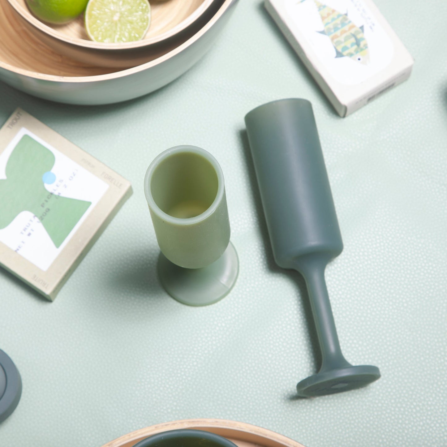 sage + olive | seff | silicone unbreakable champagne flute