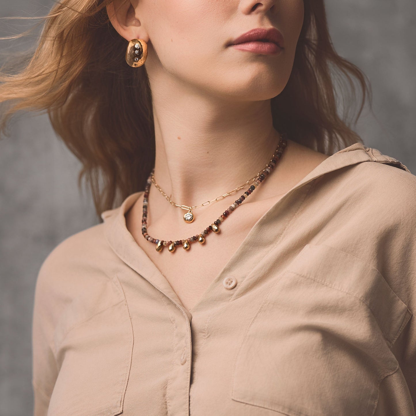 Spinel Teardrops Necklace