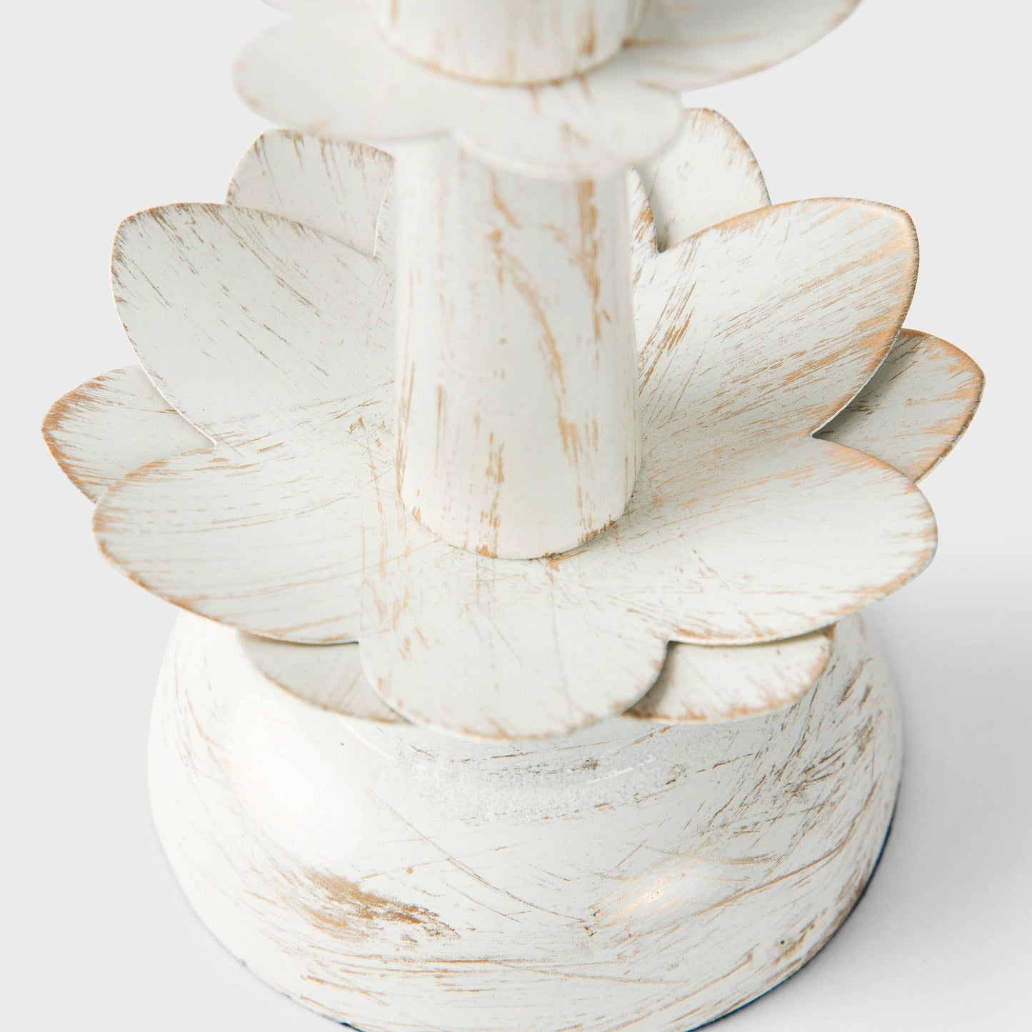 Lotus Bloom Tapered Aluminum Candleholder
