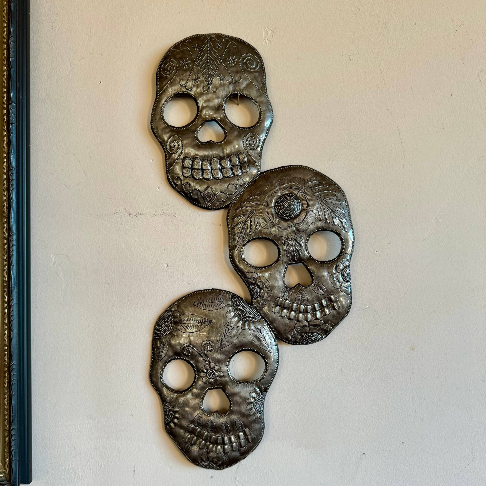 Skull, Day of the Dead, Halloween Decor, Fair Trade Handmade