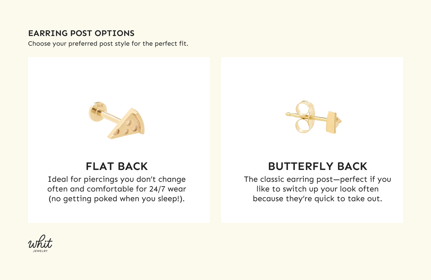 14K Yellow Gold Pretzel Stud