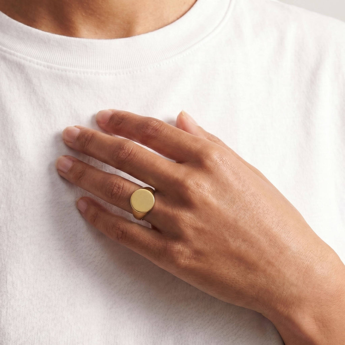 Pinky Flat Top Signet Ring for Men and Women | Tanya