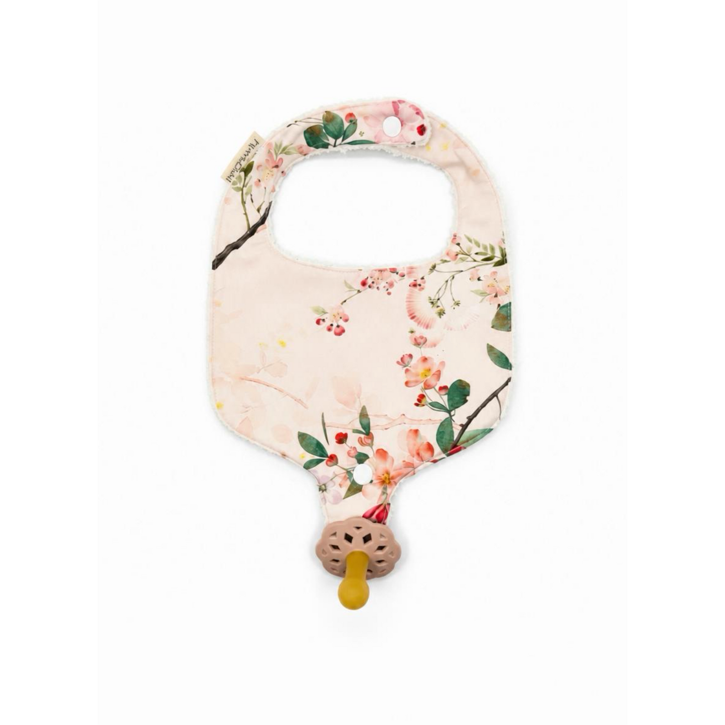 Soothe & Snap Pacifier Bib – Blush Botanical