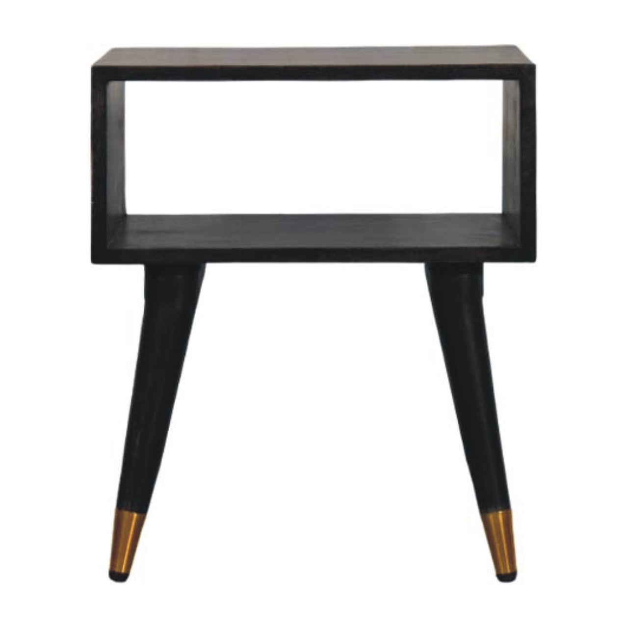 Solid Wood Mid-Century Open Bedside
