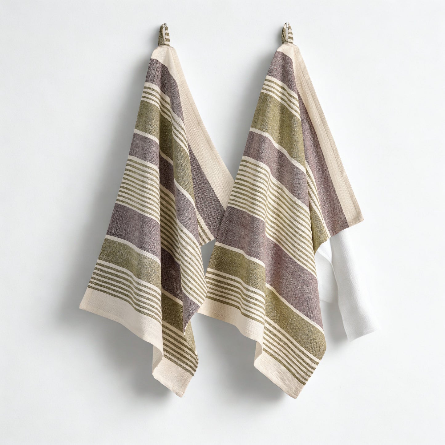 Handwoven Cotton Kitchen Towels | 27″ × 19″ | Set of 2 | Fair Trade | ELORA