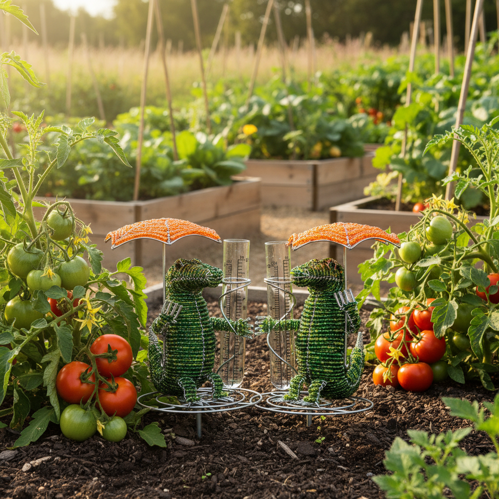 Rain Gauge, Gator (Set of 2)