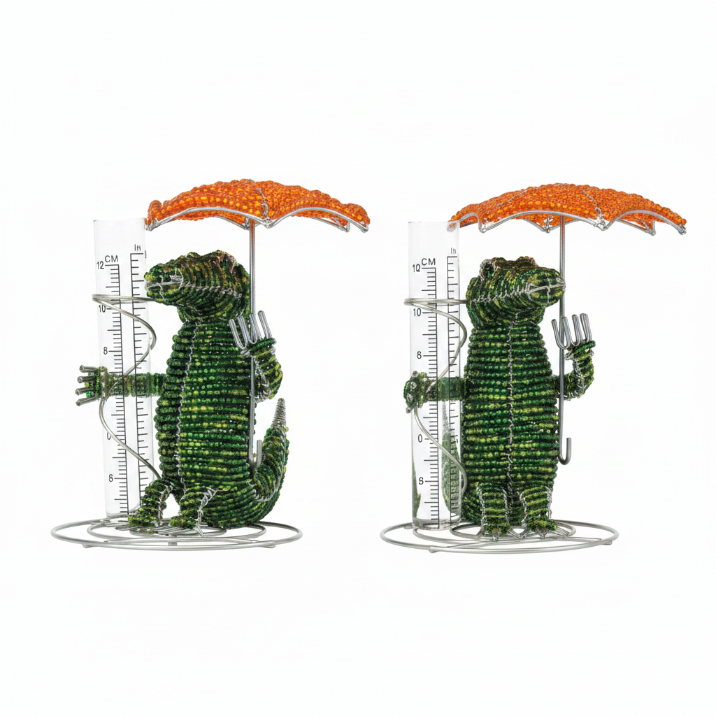 Rain Gauge, Gator (Set of 2)