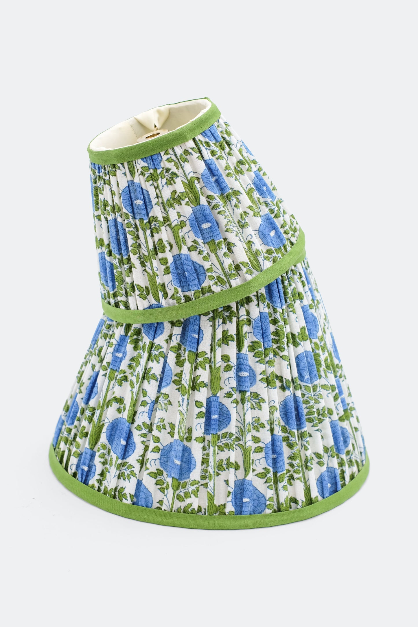 6'' Mini Pleated Lampshade —  Blockprint
