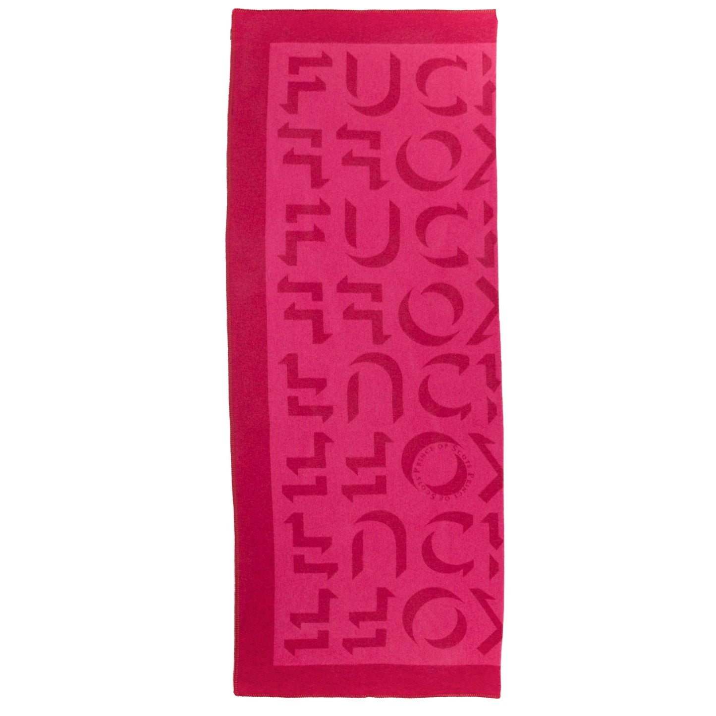 Prince of Scots Merino Wool Fleece Throw - Pink Expletive