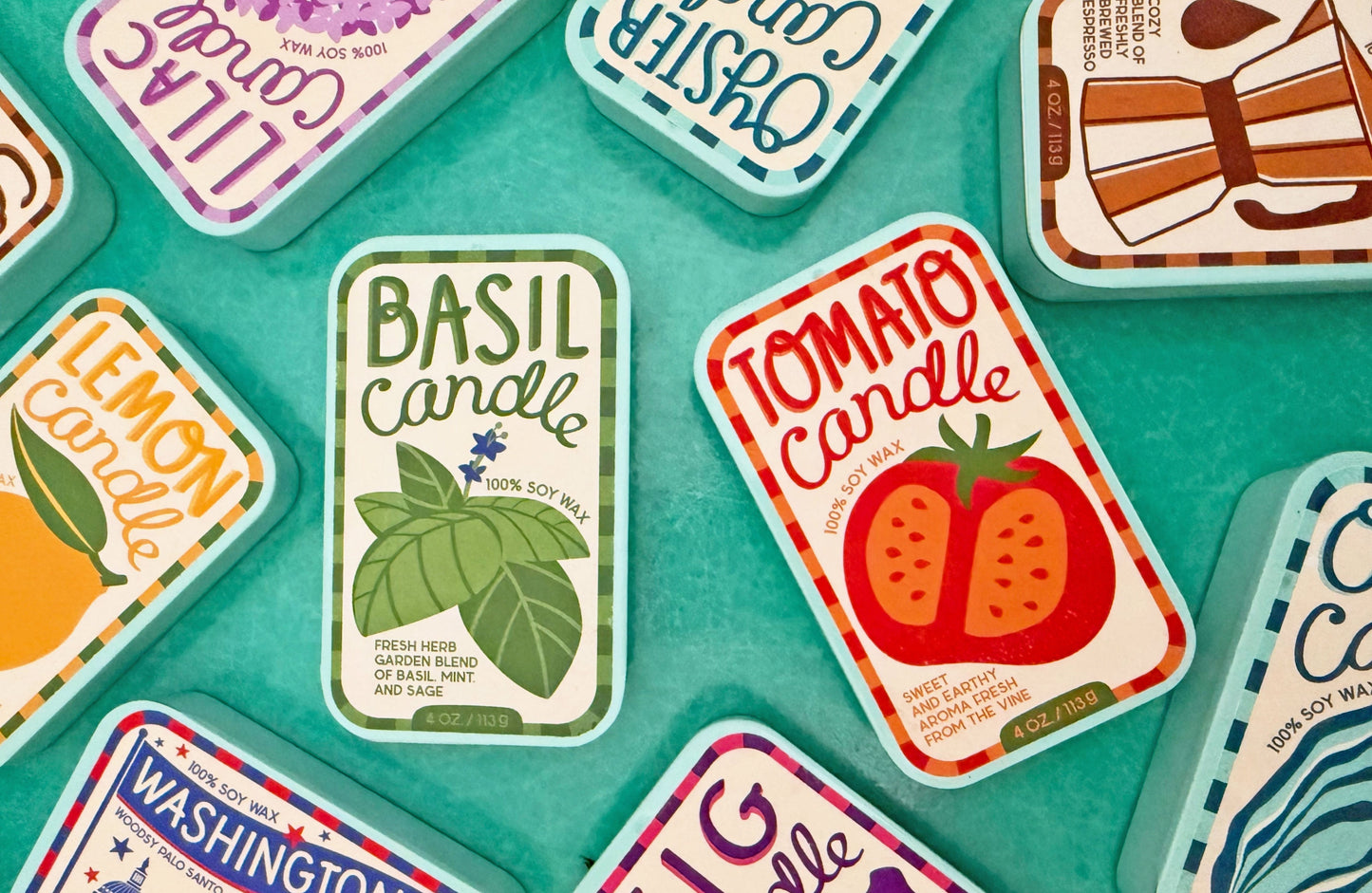 Tomato & Basil Candle Set of 2