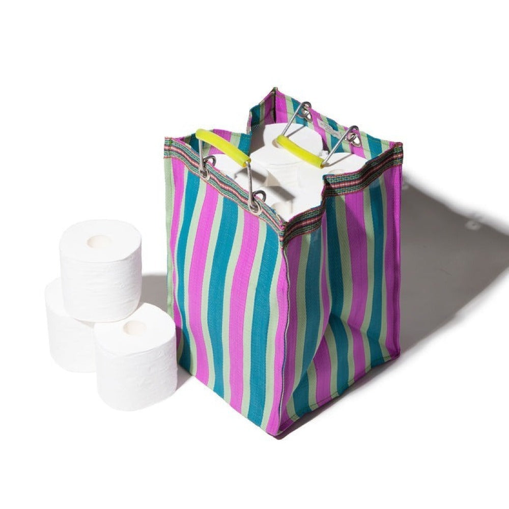 Recycled Plastic Stripe Bag - Rectangle D30