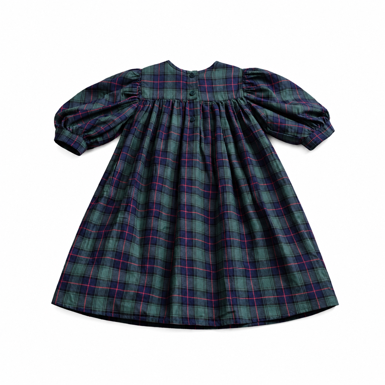 Rosemoor Dress | Heritage Green Tartan Cotton