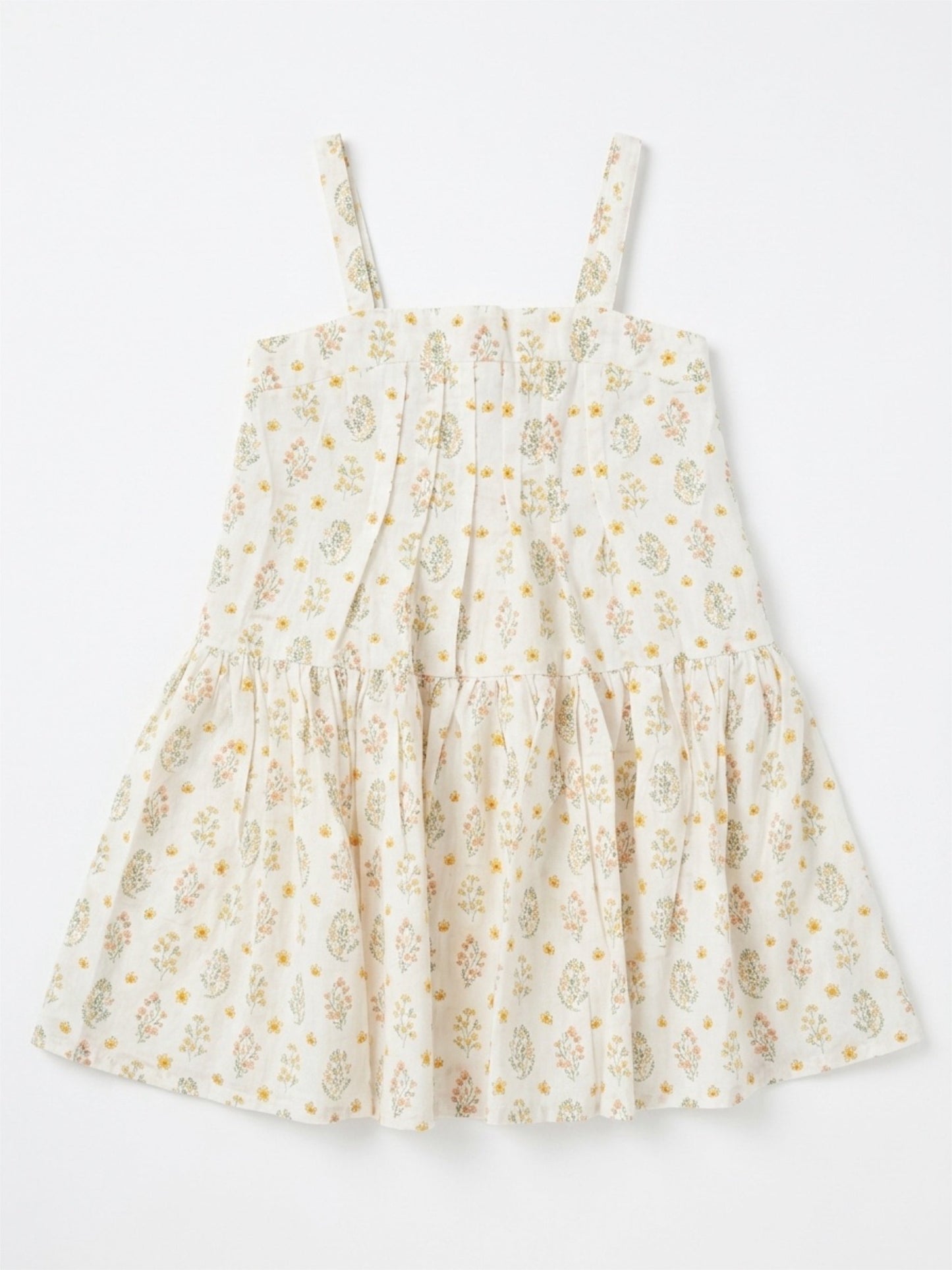 Hikari Pintuck Dress | Golden Blossom