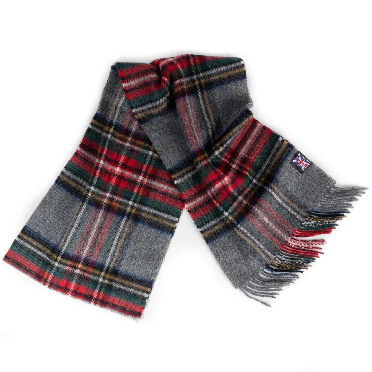 Prince of Scots Merino Lambswool Tartan Scarf (Grey Stewart)
