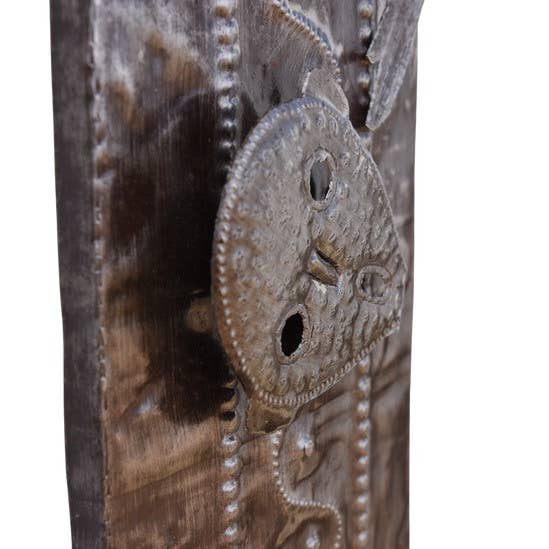 Ghede Voodoo Metal Art Haitian Sculpture 10.5" x 32" x 1"
