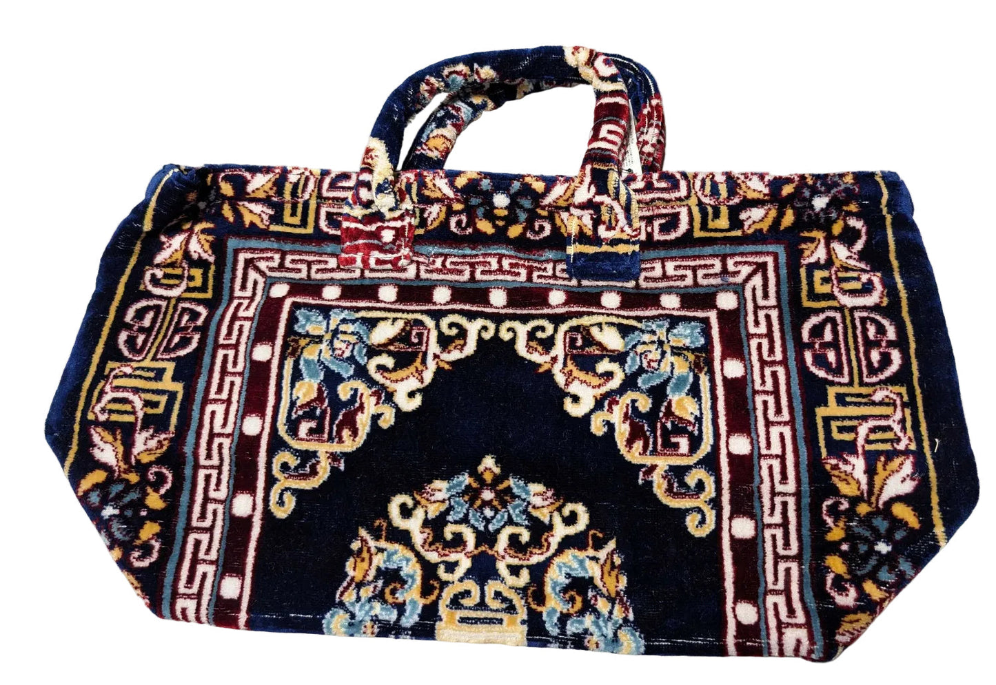Polyester Cotton Rug Fabric Bag Navy Blue
