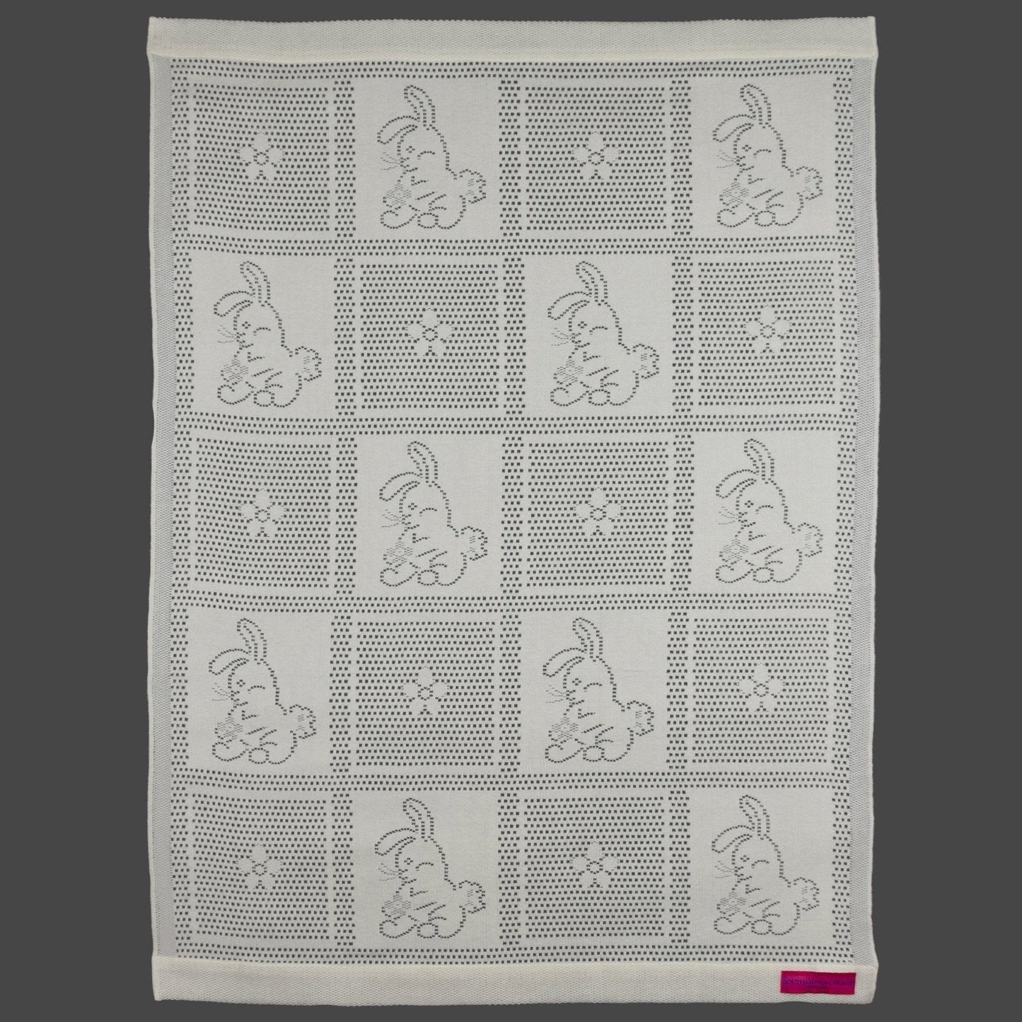 Southampton Home Lace Weave Bunny Baby Blanket - Ivory