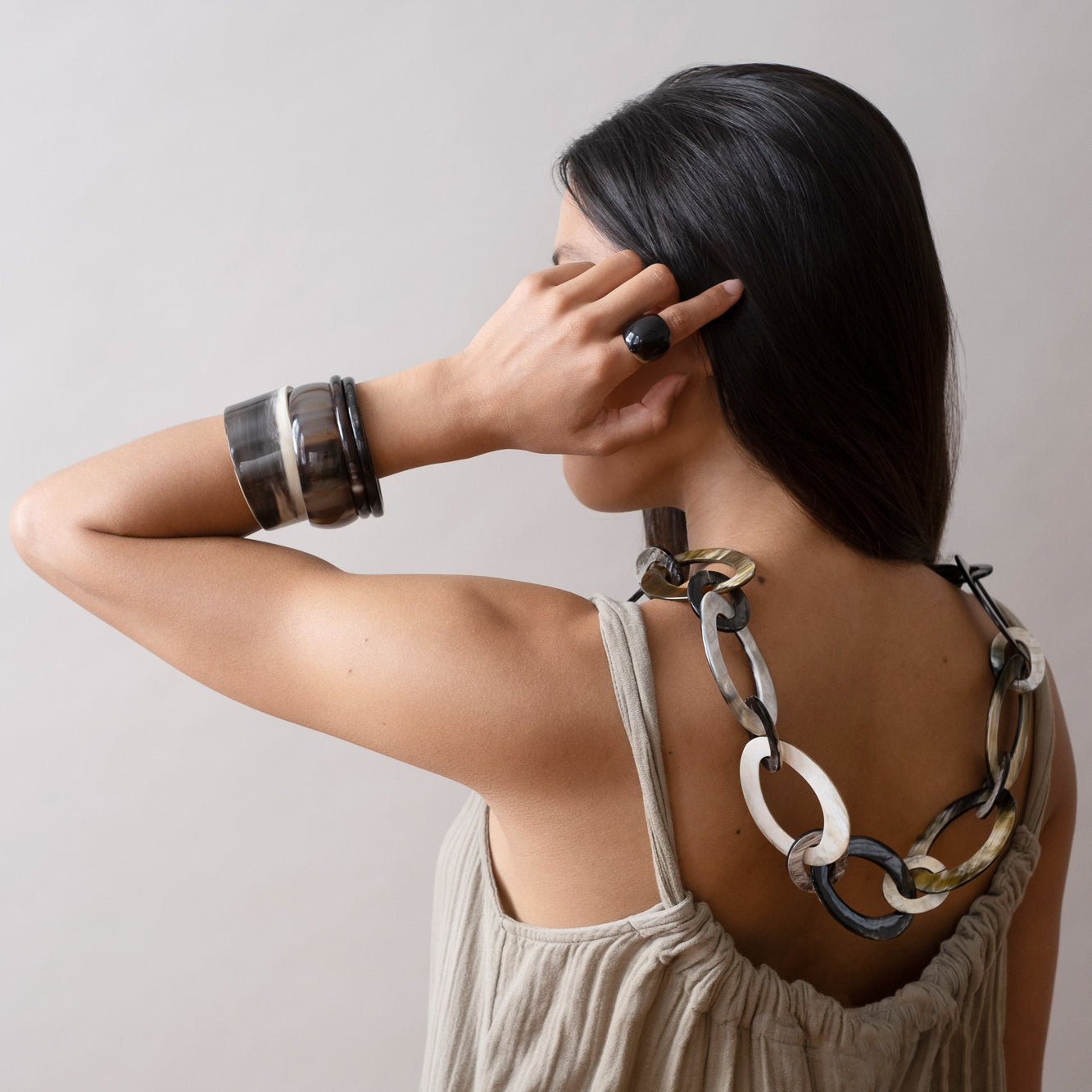 Horn Bangle - Wide