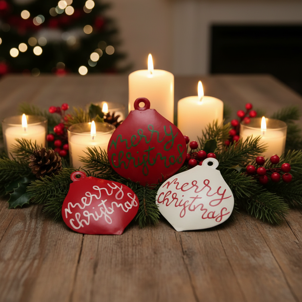 Merry Christmas Ornaments (Set of 3)