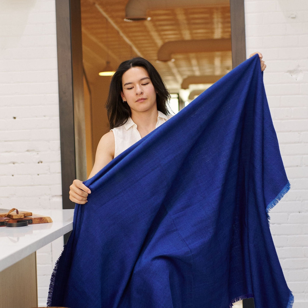Herringbone Plush Soft Merino Handwoven Throw
