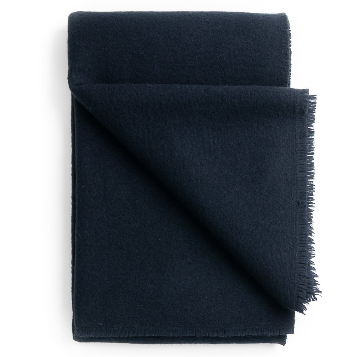 Boucle Extra Fine Merino Wool Throw - Midnight Blue