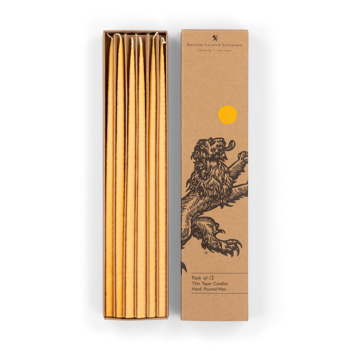 Thin Taper Candles - Saffron