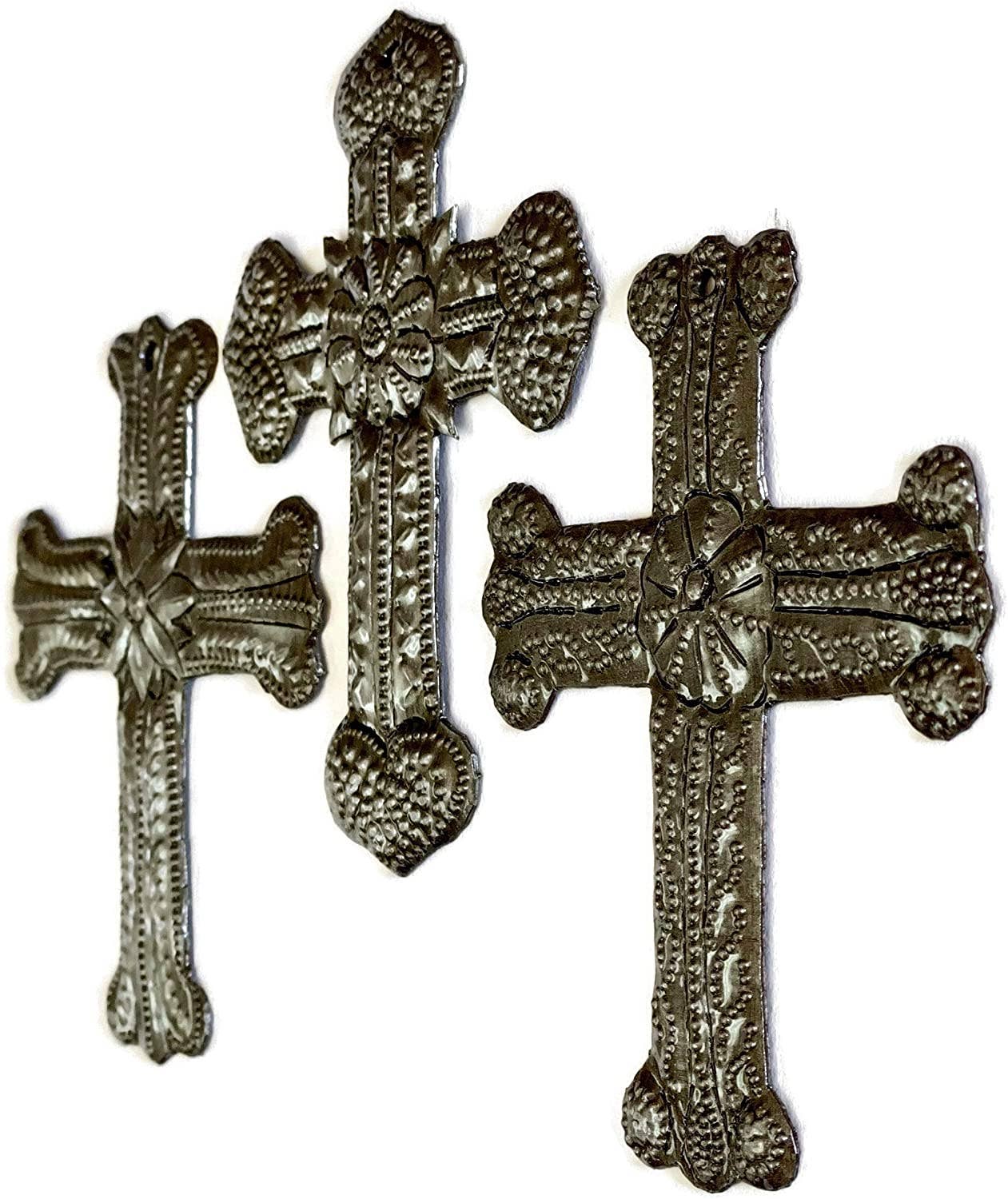 4.25" x 3" Decorative Crosses, Set of 3, Religious Décor