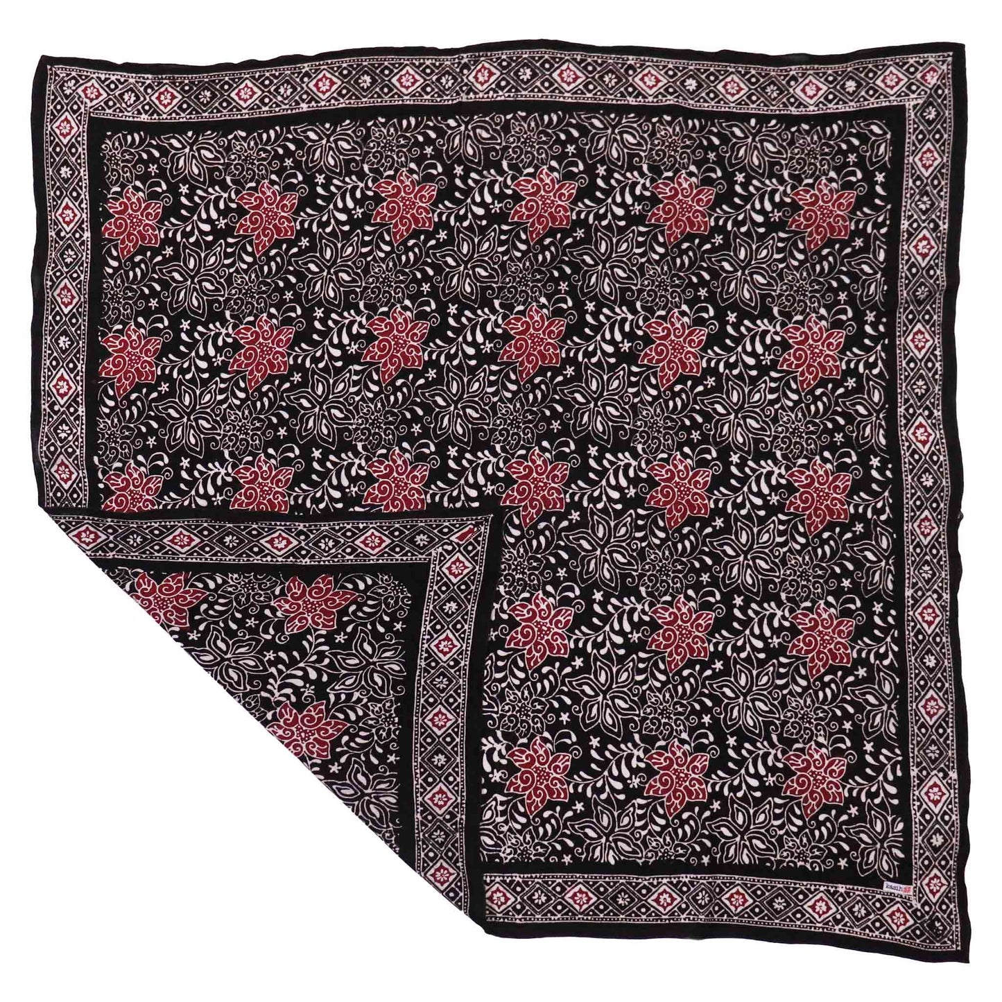 Large 39" Hand Dyed Batik Bandana - Star