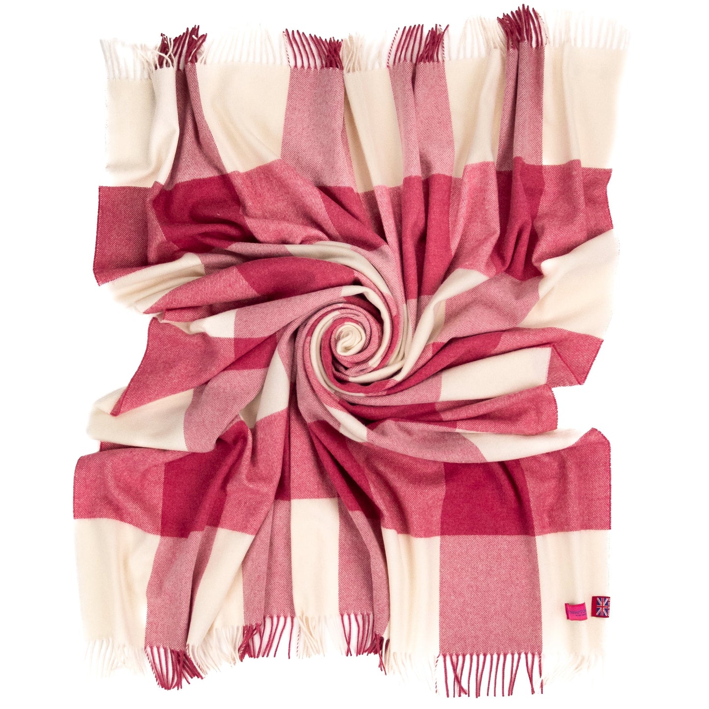Southampton Home Merino Wool Throw – Block Pink