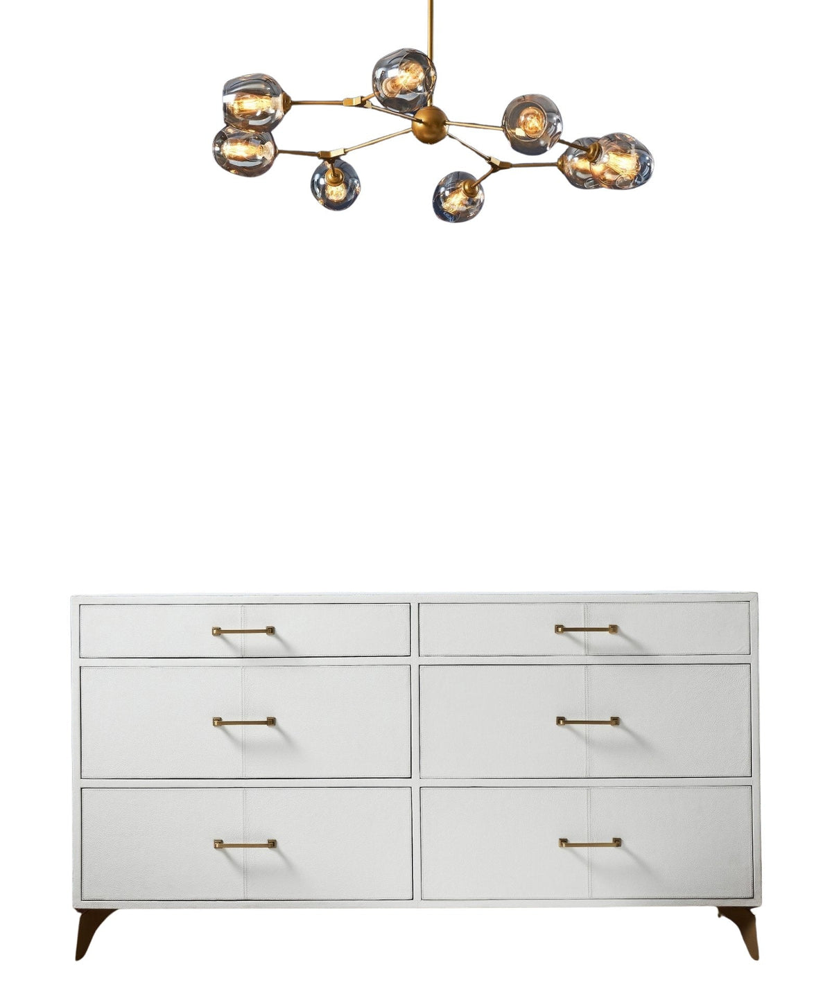 Berkeley Six Drawer Leather Dresser