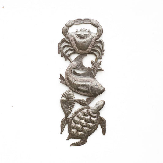Sea Life Animal Sculpture, Fair Trade Eco-Friendly Art 17x6